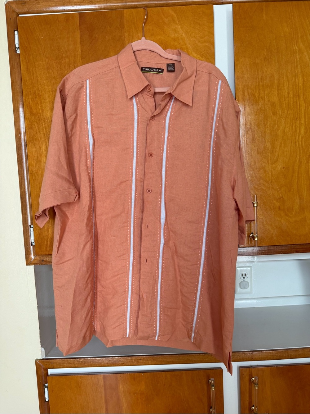 Cubavera Men's Terra 55 %Linen Short-Sleeve Button-Down Guayabera XL